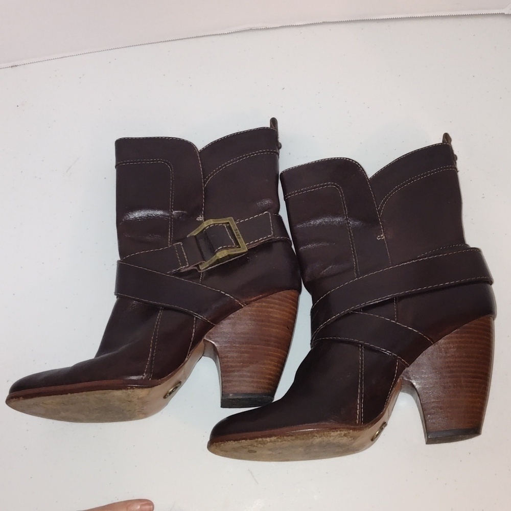 FRYE Andrea Harness Heeled Western Boots size 9 - Picture 5 of 12